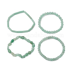 Natural Green Aventurine Beaded Stretch Bracelet Sets&nbsp;BJEW-JB10782