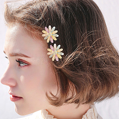 合金と樹脂のヘアクリップキット2袋  アリゲーターヘアクリップやヘアバレッタを含む  女の子のためのヘアアクセサリー  プラチナ＆ライトゴールド  39~71x19~37x9~12mm  5個/袋&nbsp;PHAR-SC0001-004