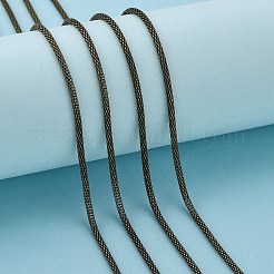 アイアン製メッシュチェーンネットワークチェーン  溶接されていない  鉛フリーとニッケルフリー  アンティークブロンズ  厚さ2.5mm&nbsp;X-CHN001Y-AB