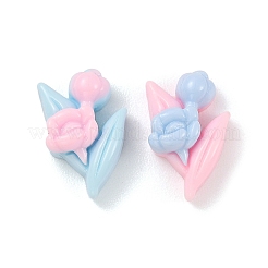 オペーク樹脂カボション  ミックスカラー  カメリア  花弁  14x10x5mm&nbsp;RESI-K027-33J