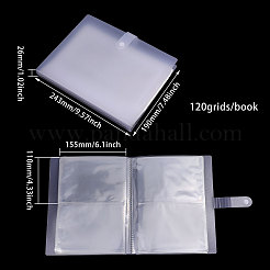 6インチ透明PPプラスチックフォトカード収納アルバム  ポケット120つ付きフォトアルバム  透明  243x190x26mm&nbsp;AJEW-WH0696-614