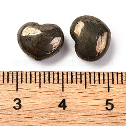 天然黄銅鉱ビーズ  ハート  8.5x10.5x5mm  穴：1mm&nbsp;G-K369-03H