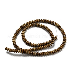 天然石ピクチャージャスパービーズ連売り  ロンデル  4~4.5x2~2.5mm  穴：1.2mm  約155~163個/連  15.24''~15.31''（38.7~38.9センチメートル）&nbsp;G-K343-C10-01