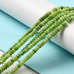 天然ドロマイトビーズ連売り  合成オパールと  染め  ロンデル  ライムグリーン  4x2mm  穴：0.7mm  約177個/連  15.94''（40.5センチメートル）&nbsp;G-K350-A01-01I