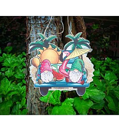 Summer Theme Wooden Hanging Wall Decorations for Front Door Home Decoration&nbsp;HJEW-WH0047-11
