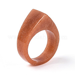 ナチュラルレッドアベンチュリンフィンガーリング  ティアドロップ  11.5~12.5mm  usサイズ6~7 1/4(16.5~17.5mm)&nbsp;G-T143-27