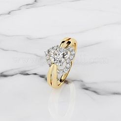 Alloy Micro Pave Cubic Zirconia Finger Rings&nbsp;WG498B6-01