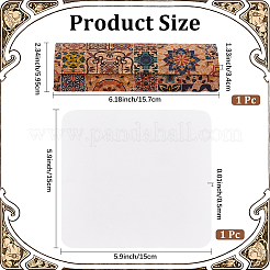 Pu レザー眼鏡ケース  メガネ用 サングラス プロテクター  花  157x59.5x34mm&nbsp;AJEW-CN0005-92A-02