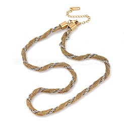 4MM 304 Stainless Steel Rope Chain Necklaces&nbsp;NJEW-Z095-01GP-01