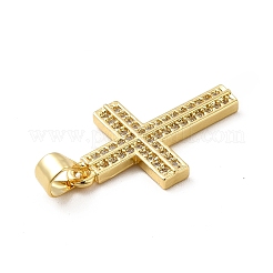 Rack Plating Brass Micro Pave Cubic Zirconia Pendants&nbsp;KK-E072-03G