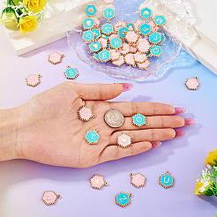 52Pcs 2 Colors Alloy Enamel Pendants&nbsp;ENAM-TA0002-97A
