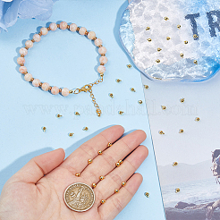 50Pcs Brass Crimp Beads&nbsp;KK-DC0004-57G