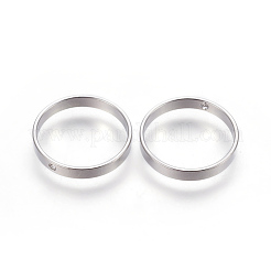 真鍮オープンバックベゼルペンダント  UVレジンDIY用  エポキシ樹脂  プレスジュエリー  リング  プラチナ  18x3mm  穴：1.4mm  内径：16mm&nbsp;KK-F769-27P