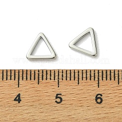 シェグレース真鍮リンクリング  三角形  カドミウムフリーと鉛フリー＆ニッケルフリー  プラチナ  8x9x1mm  穴：5.5x6mm&nbsp;XGRQ6B382-878P