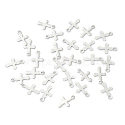 Non-Tarnish 304 Stainless Steel Tiny Cross Charms&nbsp;STAS-H149-01P