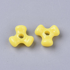 Opaque Acrylic European Large Hole Beads&nbsp;MACR-N008-10