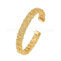 Brass Cuff Bangles for Women&nbsp;BJEW-C112-06G
