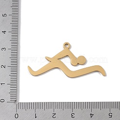304 Stainless Steel Pendants&nbsp;STAS-B062-10G