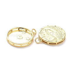 Brass Micro Pave Clear Cubic Zirconia Pendants&nbsp;ZIRC-L091-078G