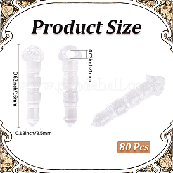 80 個のプラスチックモバイル防塵プラグ  透明  16mm&nbsp;FIND-CN0001-96