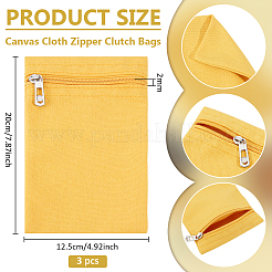 Canvas Cloth Zipper Bags&nbsp;ABAG-WH0077-09B-06