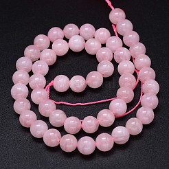 Pink Color Natural Madagascar Rose Quartz Beads Strands&nbsp;G-F222-41-8mm