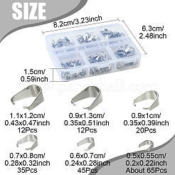 201ステンレススチールスナップオンベイル189個  ステンレス鋼色  5.5~13x3~11x2.5~6mm&nbsp;STAS-FS0001-73