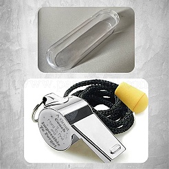 304ステンレススチールホイッスル  言葉で  審判のために  コーチ  先生  キッズ  言葉  45x18x22mm&nbsp;DIY-WH0344-014