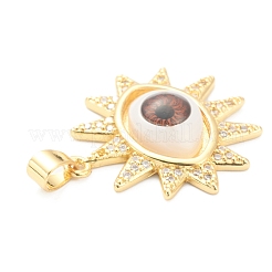 Brass Zirconia Pendants&nbsp;ZIRC-J025-77G