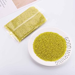 ガラス竹ビーズ  銀並ぶ  きいろ  1.8~2.2x1.8~2mm  穴：0.8~0.9mm  約15000個/ポンド&nbsp;SEED-S032-08A-30
