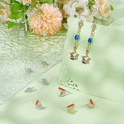12Pcs 2 Colors Brass Cubic Zirconia Ear Studs&nbsp;MAK-UN0001-71