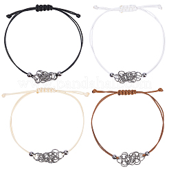 12Pcs 4 Colors 304 Stainless Steel Macrame Pouch Bracelet Making for Stone Holder&nbsp;AJEW-SC0003-01