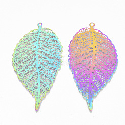 Ion Plating(IP) 201 Stainless Steel Filigree Big Pendants&nbsp;X-STAS-S108-85