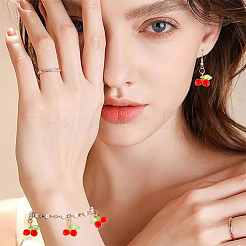 30Pcs Cherry Glass Pendants&nbsp;PALLOY-HY00111