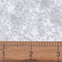 MIYUKIデリカビーズ  シリンダー  日本製シードビーズ  11/0  （db1111)透明グレーミスト  1.3x1.6mm  穴：0.8mm  約2000PCS /ボトル  10 G /ボトル&nbsp;SEED-JP0008-DB1111