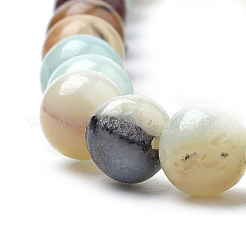 Natural Flower Amazonite Beads Strands&nbsp;G-S259-13-12mm