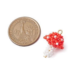 Seed Beads Beaded Charms&nbsp;PALLOY-MZ00339