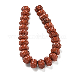 天然石レッドジャスパービーズ連売り  カボチャ  12x7.5~8mm  穴：1.4mm  約25個/連  7.48~7.87''（19~20センチメートル）&nbsp;G-G142-A07-01