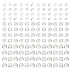 300PCSガラスビーズ  グリッターパウダー付き  ラウンド  ホワイト  6~10x5.5~9mm  穴：1mm&nbsp;GLAA-TA0002-79A