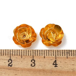 真鍮ビーズ  長持ちメッキ  ラックめっき  カドミウムフリー＆鉛フリー  花  ゴールドカラー  10.5x5mm  穴：0.9mm&nbsp;KK-U057-02G