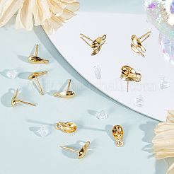 100Pcs 304 Stainless Steel Stud Earring Findings&nbsp;STAS-BBC0001-22
