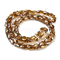 電気メッキガラスビーズセット  魚  ABカラー  多面カット  ダークチソウ  10x6x4mm  穴：1.2mm  約70個/連  27.56''（70センチメートル）&nbsp;EGLA-P066-01A-AB12
