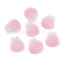 ABSプラスチック製カボション  兎  DIYイヤリング用  ペンダント装飾アクセサリー  ピンク  16x14x9mm&nbsp;KY-WH0020-46C