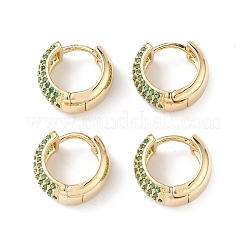 Cubic Zirconia Hoop Earrings&nbsp;EJEW-M216-01A