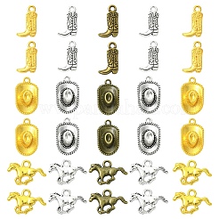 30Pcs 6 Styles Tibetan Style Alloy Pendants&nbsp;FIND-YW0010-52
