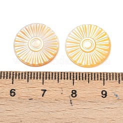Natural Yellow Shell Carved Cabochons&nbsp;SSHEL-B006-01A-A