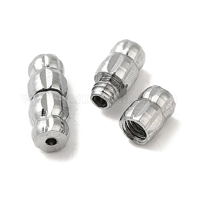 真鍮製ネジ式クラスプ  プラチナ  10x4mm  穴：1mm&nbsp;KK-G187-N-1