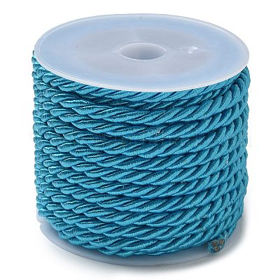ポリエステルコード  ツイストコード  ブルー  3mm  約5.47ヤード（5m）/ロール&nbsp;OCOR-L041-3mm-18-1