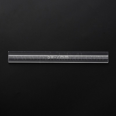 アクリル製こぼれツール  ジッパーゴム引き用  長方形  透明  19.7x2.07x0.75cm&nbsp;TOOL-WH0001-32F-1
