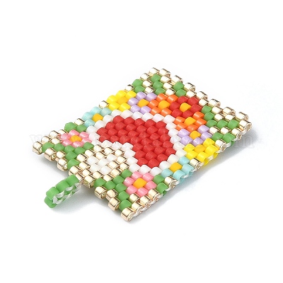 Handmade Japanese Seed Loom Pattern Seed Beads&nbsp;PALLOY-MZ00105-01-1